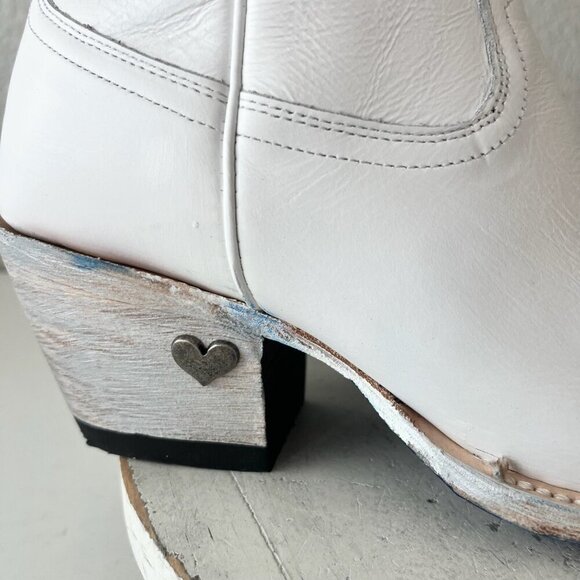 Lane MEGAN MORONEY Smokeshow Womens Cowboy Boots 9 White Western Cowgirl Tall - Picture 3 of 14